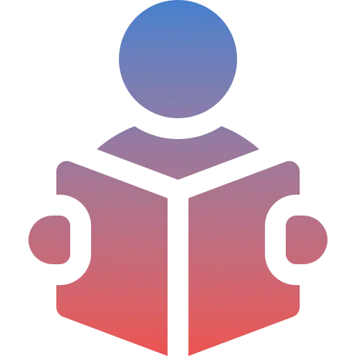 Icono representativo de una persona leyendo un libro, simbolizando el aprendizaje y la educación.