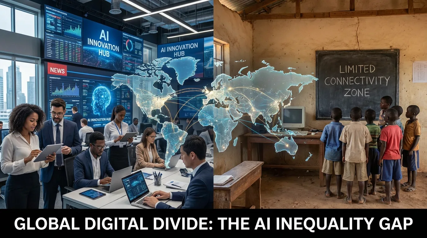 Brecha digital global y desigualdad en IA