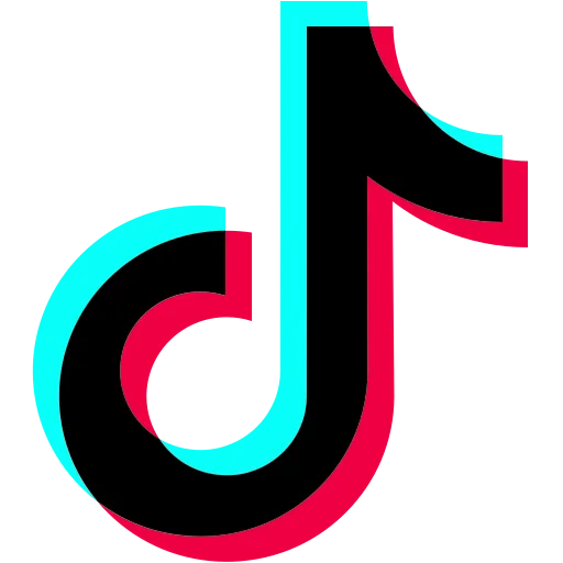 Logotipo de TikTok, plataforma popular para compartir videos cortos y creativos.