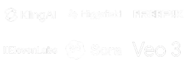 Logos de diversas plataformas y herramientas relacionadas con videos de inteligencia artificial.