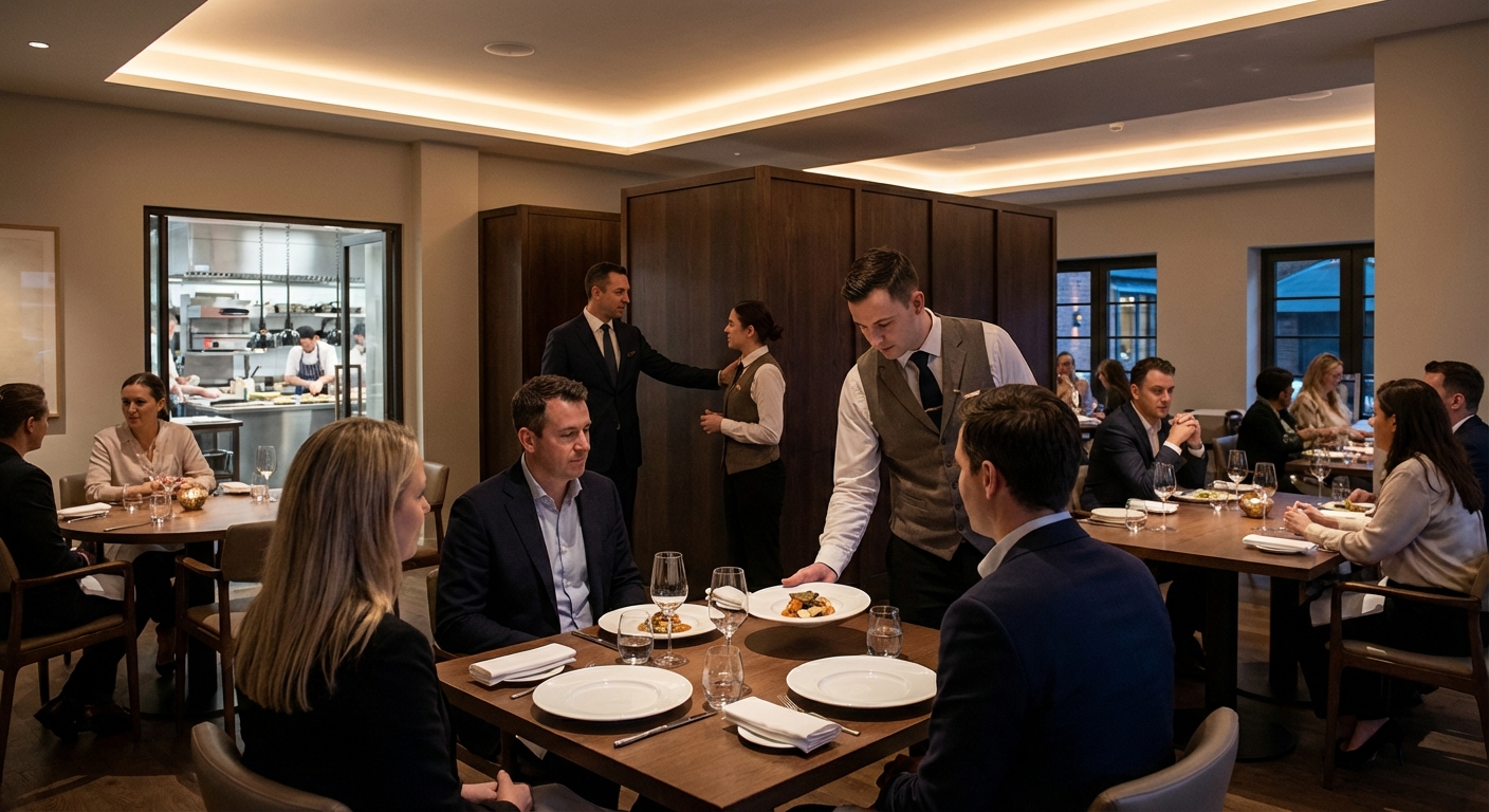 Experiencia del cliente en restaurantes con servicio coordinado y ambiente cuidado