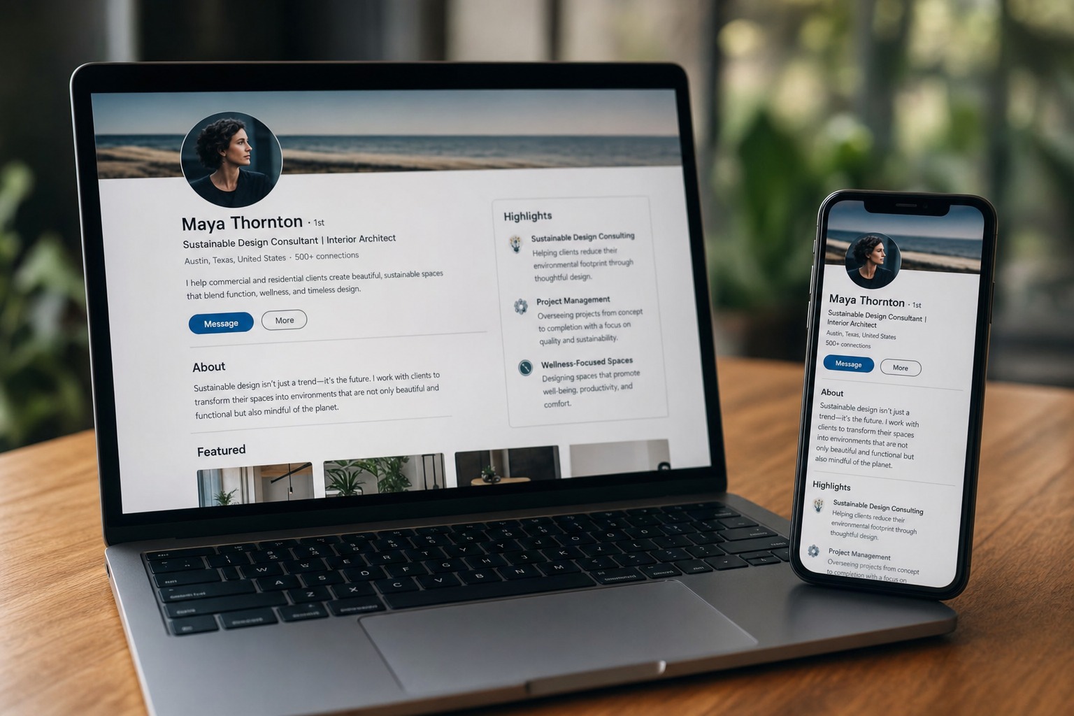 Perfil profesional en redes sociales optimizado con una biografía clara y estratégica